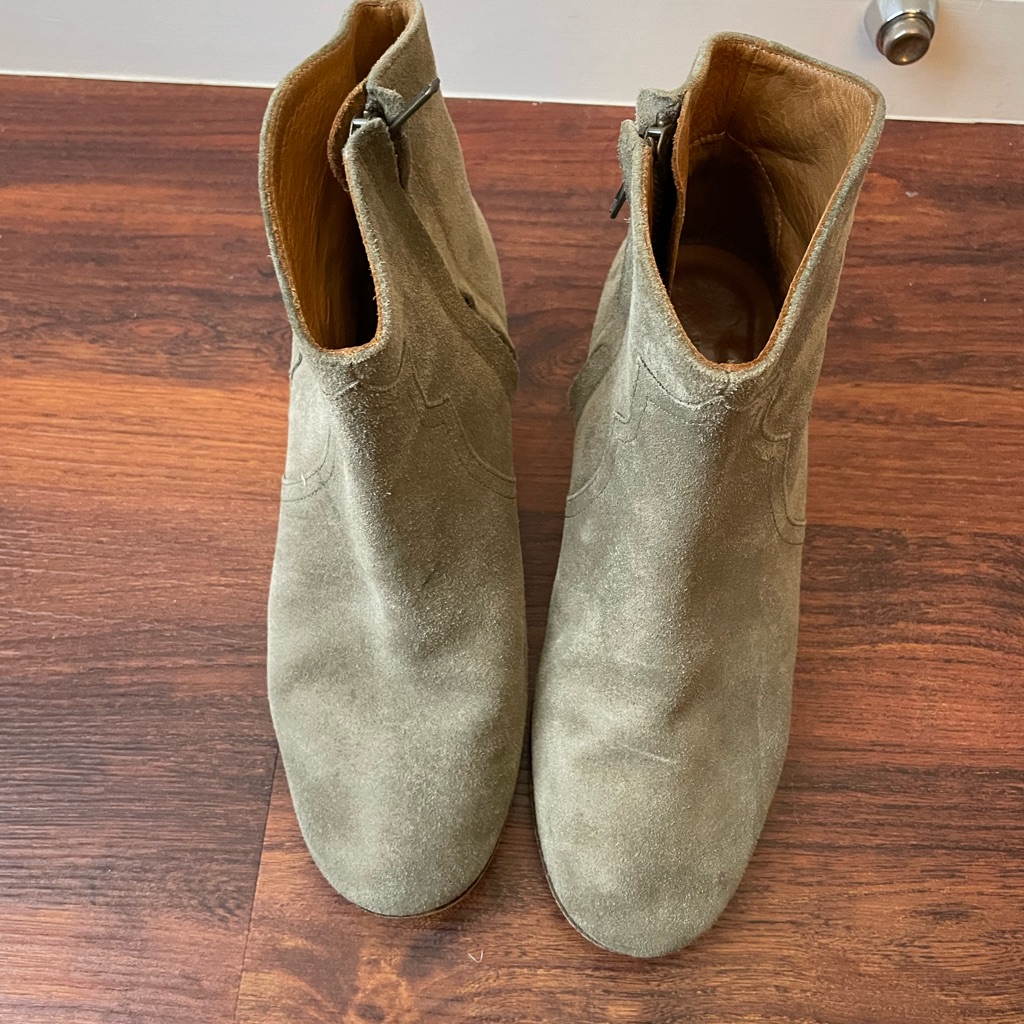 Isabel Marant Green Dicker Ankle Boots